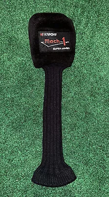 Used Knight Mach-1 Super Jumbo Black Plush Golf Driver Headcover - Good/Fair • $4.95