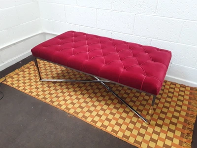 £39.99 • Buy Bedroom Bench Seat Footstool Buttoned Window Seat L/pool 