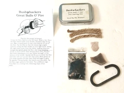 $22.95 • Buy Flint And Steel Fire Starting Kit Survival Kit Essentiall 