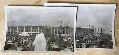 (2) Rare! 1936 Berlin Olympics Olympic Stadium Food Court Photo Postcards Rppc • $135