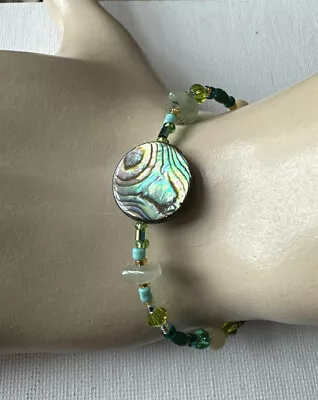 Abalone Handmade Statement Bracelet • $10