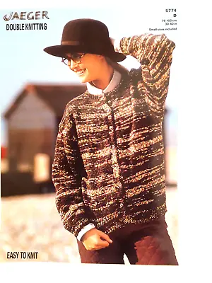 Jaeger Knitting Pattern 5774 Ladies Cardigan Size 30 - 40  DK Vintage Original • £4.40