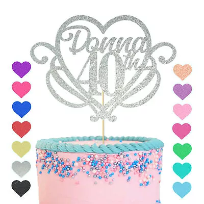 Personalised Cake Topper Birthday Any Name Age 5th 16th 18th 25th 30th 50th 60th • £2.83