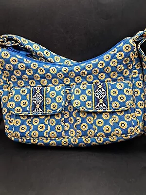 VERA BRADLEY Libby Crossbody Shoulder Handbag Purse Blue /Yellow • $12.50