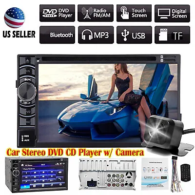 2-DIN Car Stereo DVD CD Player Receiver With 6.2  Touchscreen Display & Camera • $90.60