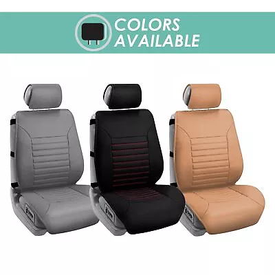 $38.69 • Buy Quilted Leather Car Seat Covers Fit For Car Truck SUV Van - Front Seats