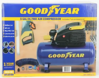 GOODYEAR TAW-0512 3 Gallon Horizontal Air Compressor. • $78.90