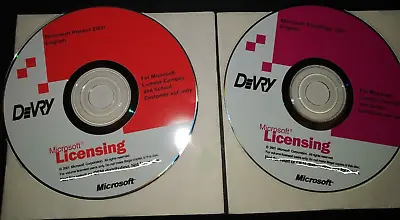 Microsoft Frontpage 2002 & Microsoft Project 2000 • $40