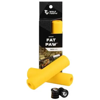 Wolf Tooth Fat Paw Grips Yellow — AUS STOCK — Handlebar Grip MTB • $58.99