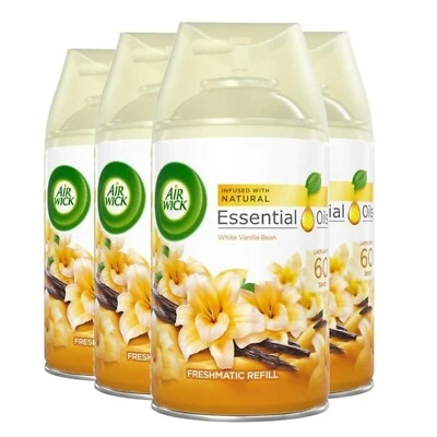 £12.49 • Buy 4 X Air Wick Freshmatic Max Refill Automatic Spray White Vanilla Bean 250ml