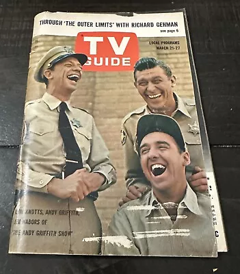 TV Guide March 21 1964 Jim Nabors Andy Griffith Don Knots Good Condition • $60