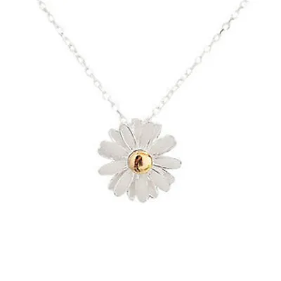 Cream Enamel Daisy Chain Necklace 50s 60s 70s Retro • £3.78