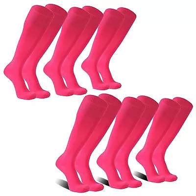 Pink Girls Knee High Over Knee Sports Volleyball Softball Baseball Soccer Socks • $22.99
