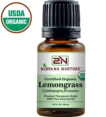 Organic Lemongrass Essential Oil USDA Certified 100% Pure Therapeutic Grade • $9.99