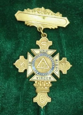 $39.99 • Buy Vintage Knights Templar Masonic Medal Palestine Commandery In Hoc Signo Vinces