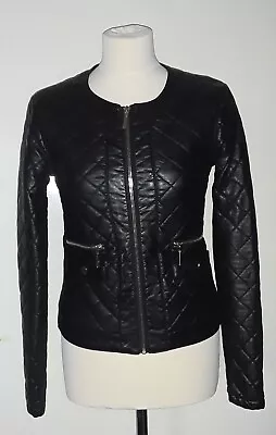 Miss Selfridge Faux Leather Black Jacket. Zip In Front Above Pockets And Cuffs. • £19.50