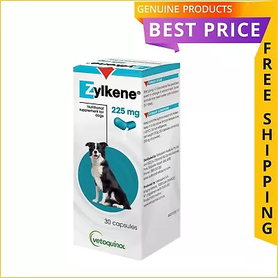 Zylkene Nutritional Supplement 30 Capsules 10 To 30 Kg For Dogs 225 MG • $71.94