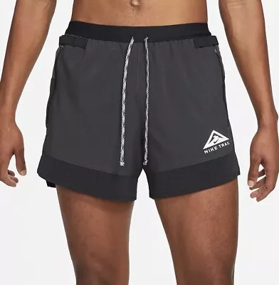 Nike Dri-FIT Flex Stride 5'' Trail Running Shorts Black CZ9052-010 Men's Size M • $34.99