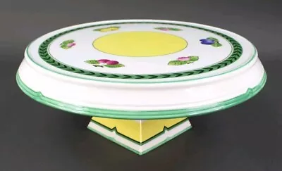 RARE Villeroy & Boch French Garden Fleurence LARGE  14 1/2  Cake Stand  PRISTINE • $110