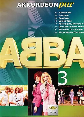 Accordion Notes: ABBA Booklet 3 - Medium Heavy - (Pure Accordion) VHR 1810 • £11.04
