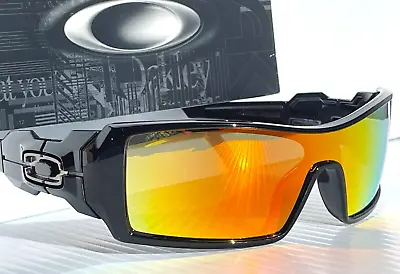 $168.88 • Buy Oakley OIL RIG Polished BLACK POLARIZED Galaxy RUBY Mirror Lens Sunglass 9081