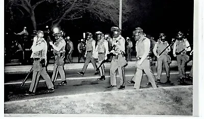 1972 Vintage Photo Riot-equipped Maryland State Troopers At Vietnam War Protest • $18.88