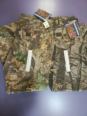 Liberty Rugged Outdoor Wear Mens 46 X 32 Camo Denim Hunting Work Pants Lot 2 • $49.88