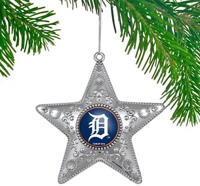 Detroit Tigers MLB Sports Collectors Series Silver Star Ornament • $9.85