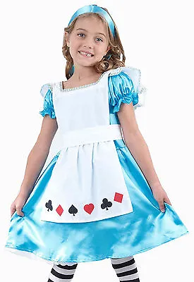 £9.71 • Buy Girls Child Kids ALICE IN WONDERLAND Fancy Dress Costume Fairy Princess Age 2-9