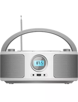 Portable Radio CD Player Boombox With BluetoothFM RadioMP3/CD-R/CD-RW/WMA • £34