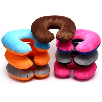 $6.27 • Buy 1Pc Inflatable Travel Neck Pillow PVC U-Shape Soft Pillow For Car Headrest Ai-j