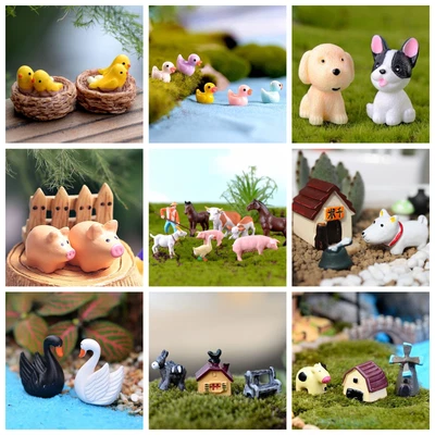 £2.39 • Buy Country Farm Animal Fairy Garden Accessories Miniature Ornament Statue Figurines