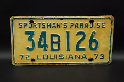 1972 1973 Louisiana SPORTSMAN'S PARADISE License Plate • $22.99