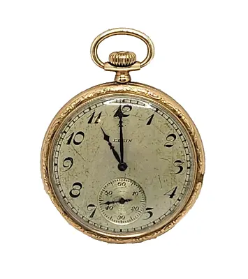 Antique 20's Elgin National Watch Co Gold Filled 7J Pocket Watch 12 Size • $125