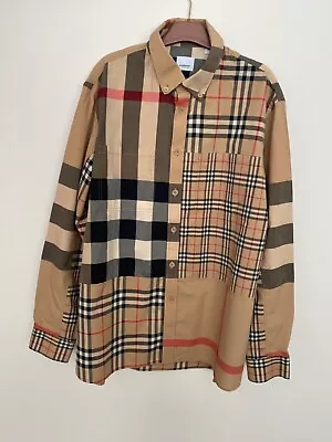 £280 • Buy Burberry Nova Check Men Long Sleeve Shirt XL Used Once Immaculate