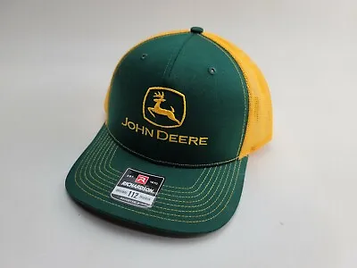 JOHN DEERE CAP HAT Richardson 112 Custom Made Trucker Hat • $48.88