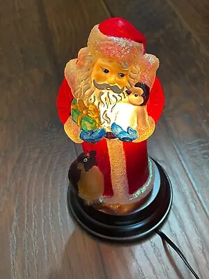 Merck Family's Old World Christmas Santa With Penguin Pals Glass Light • $60