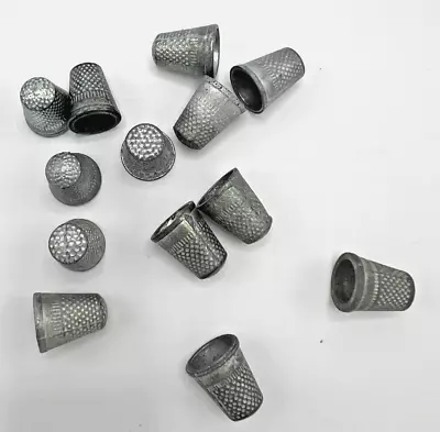 Lot Of 13 Vintage Monopoly Metal THIMBLE Tokens Game Board Pieces Replacement • $15.50