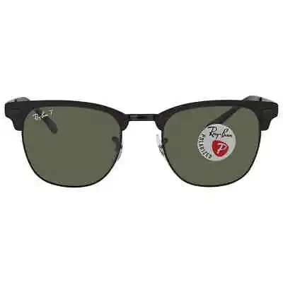Ray Ban Clubmaster Metal Polarized Green Classic G-15 Unisex Sunglasses RB3716 • $152.89