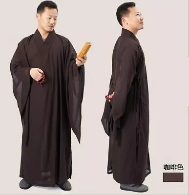 Buddhist Robe Ultra Thin Men Women Frock Buddhism Long Meditation Monk Summer • $30.99