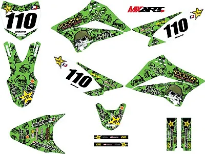 Kawasaki KLX 110 - 2010 - 2024 Full Custom Graphic Kit METAL STYLE Sticker Kit • $128.66