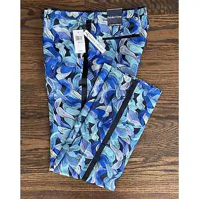 Paisley & Gray Men's 33x32 Slim Fit Tuxedo Pants Floral Aquamarine Pattern NEW • $55
