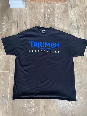 Triumph Motorcycles Vintage Logo Shirt Black Men's XL  Cycle Cotton T-shirt • $15