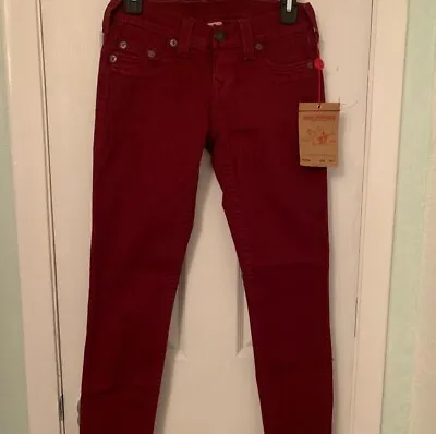 True Religion Casey Super Skinny Denim Jeans Redwood Size 25 NWT • $45.99