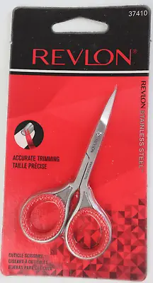 Revlon Stainless Steel Cuticle Nail Scissors Comfort Handles Free Shipping • $9.96