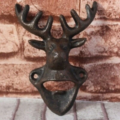 £23.78 • Buy 1pc Iron Bottle Opener Wall Mounted Beer Bar Retro Buddies Owl Deer Party Chic