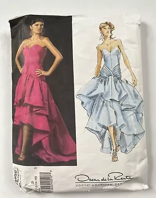 Vtg Vogue American Designer #2889  Oscar De La Renta Dress Pattern Size 12-14-16 • $29.99