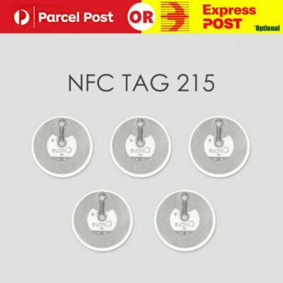 5-30 PCS Universal NFC TAG Sticker NTAG 215 Label RFID Tags For NFC Phone AU • $6.13