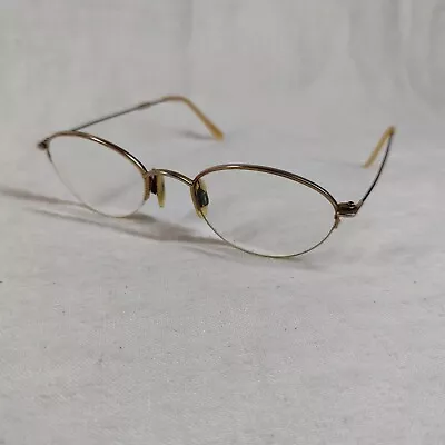 Vintage Elle Eyeglasses Frames Gold & Silver Tone  57[]19-127 Half Rimless Metal • $30.59