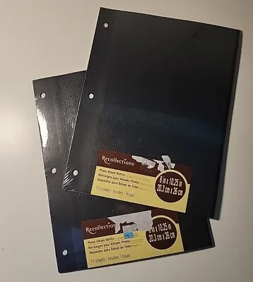 RECOLLECTIONS Photo Album Refill 8x10.5 3 Ring Holes 2 Packs Of 10 Scrapbook • $7